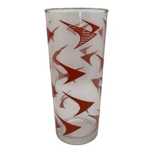 VINTAGE Atomic Boomerang 6 3/8"  12oz GLASS PINK